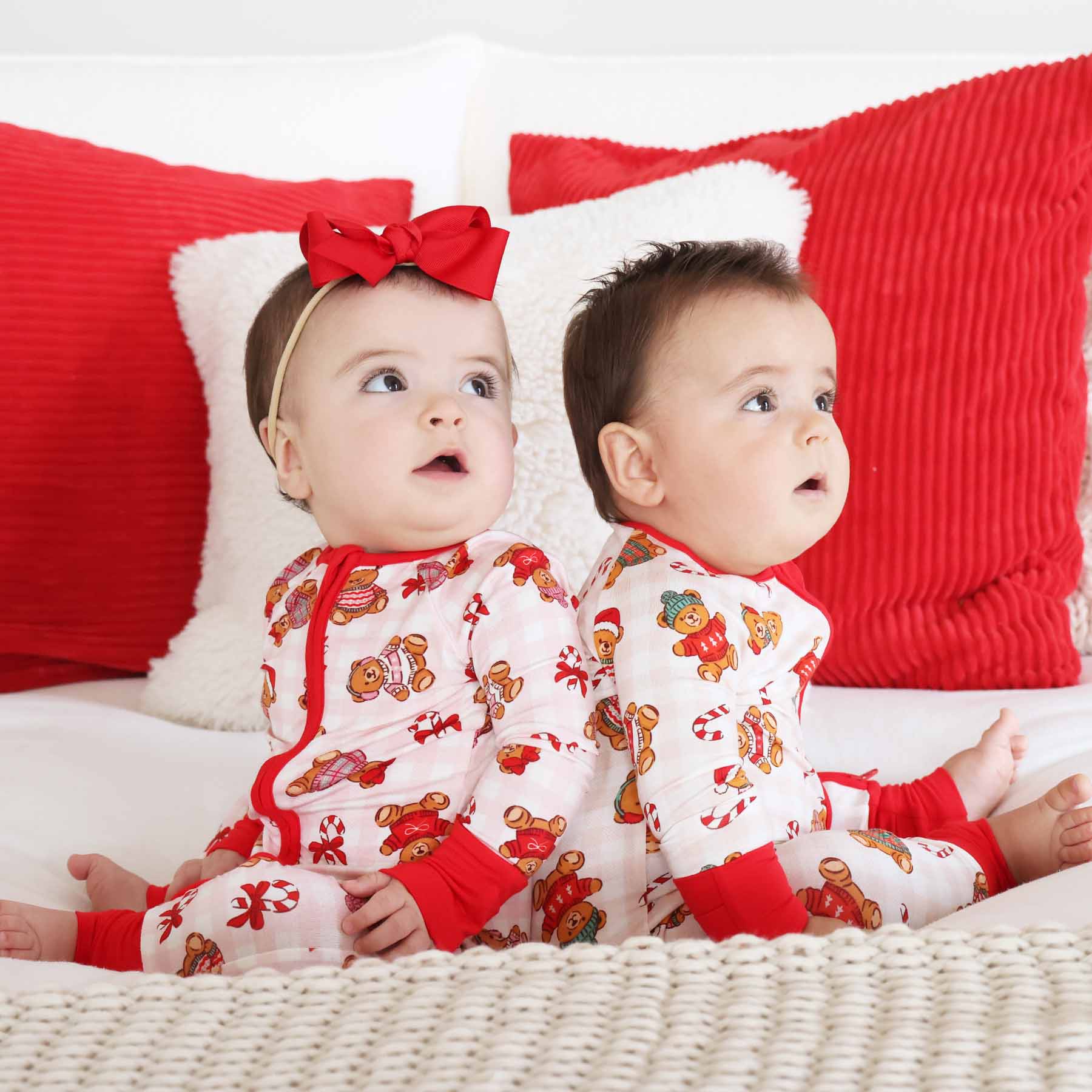 Beary Christmas Convertible Zip Romper | Pink