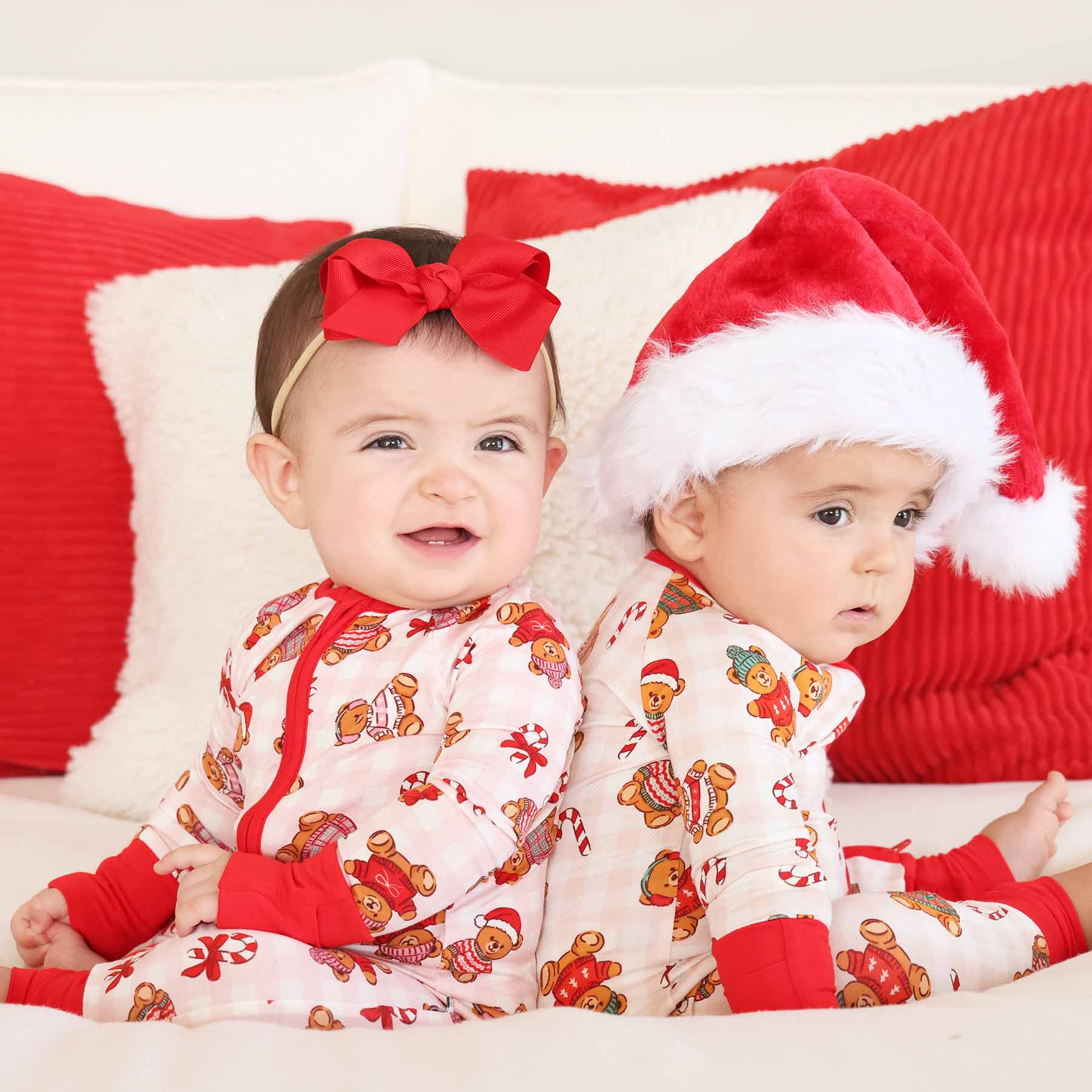 Beary Christmas Convertible Zip Romper | Pink