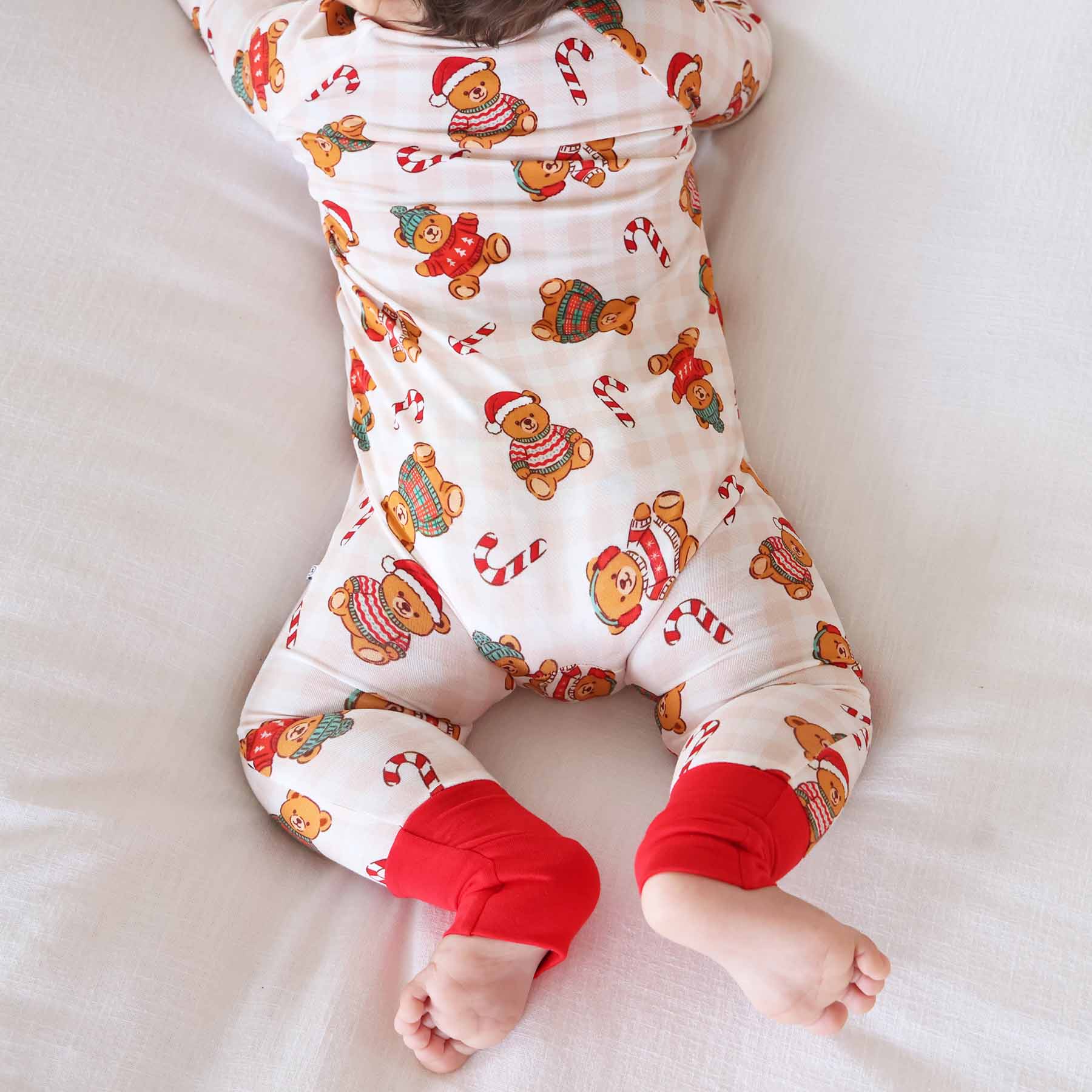 Beary Christmas Convertible Zip Romper | Neutral