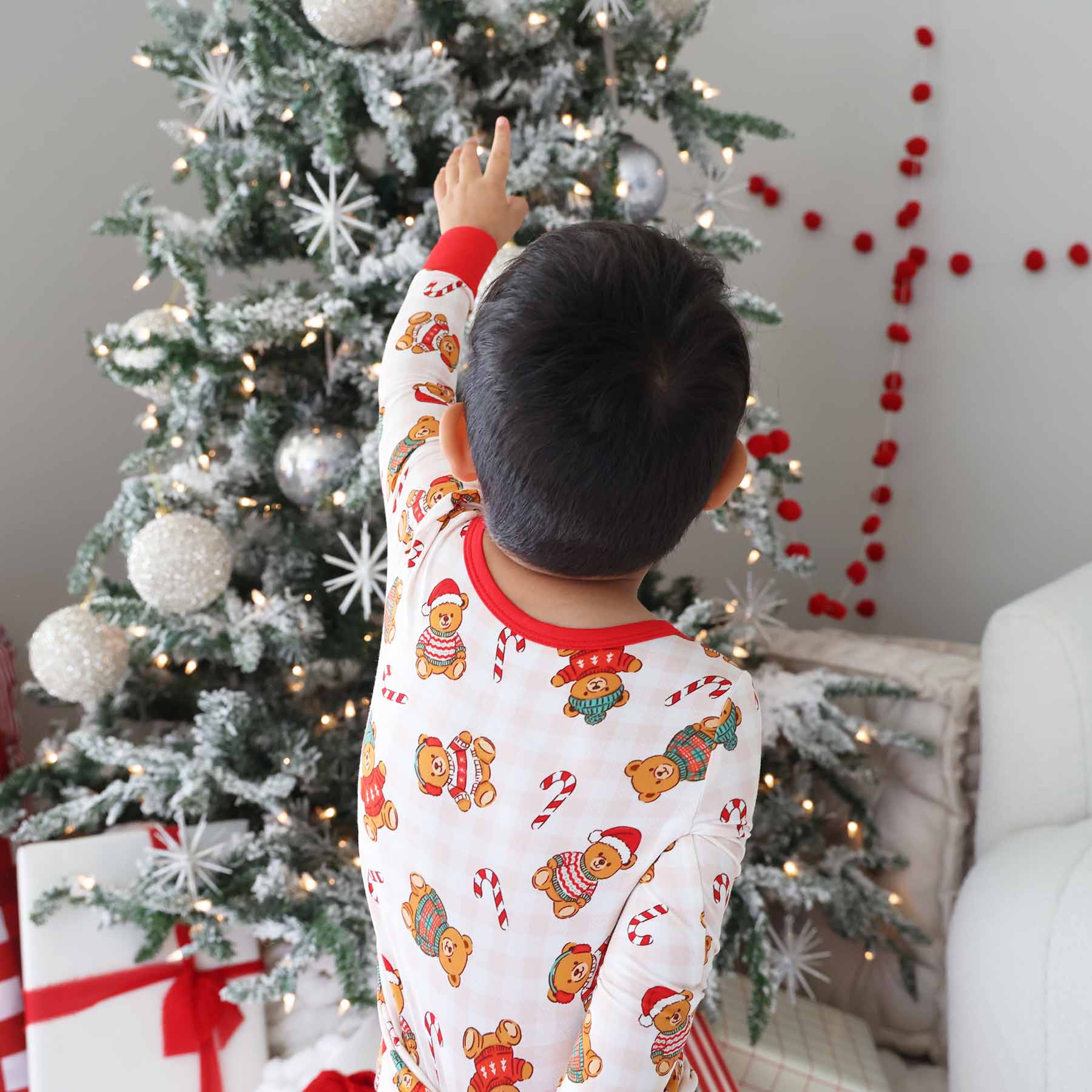 Beary Christmas Two Piece Pajama Set | Neutral