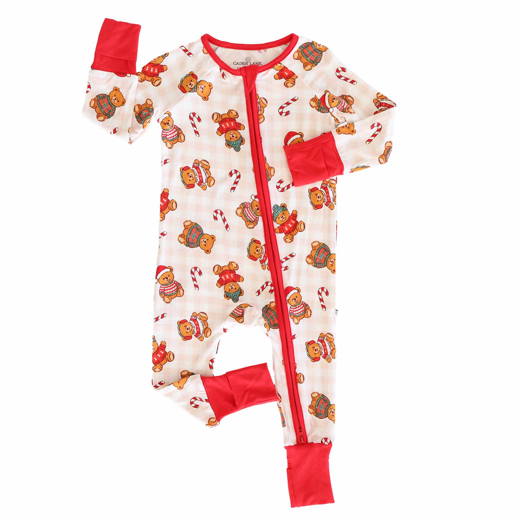 Beary Christmas Convertible Zip Romper | Neutral