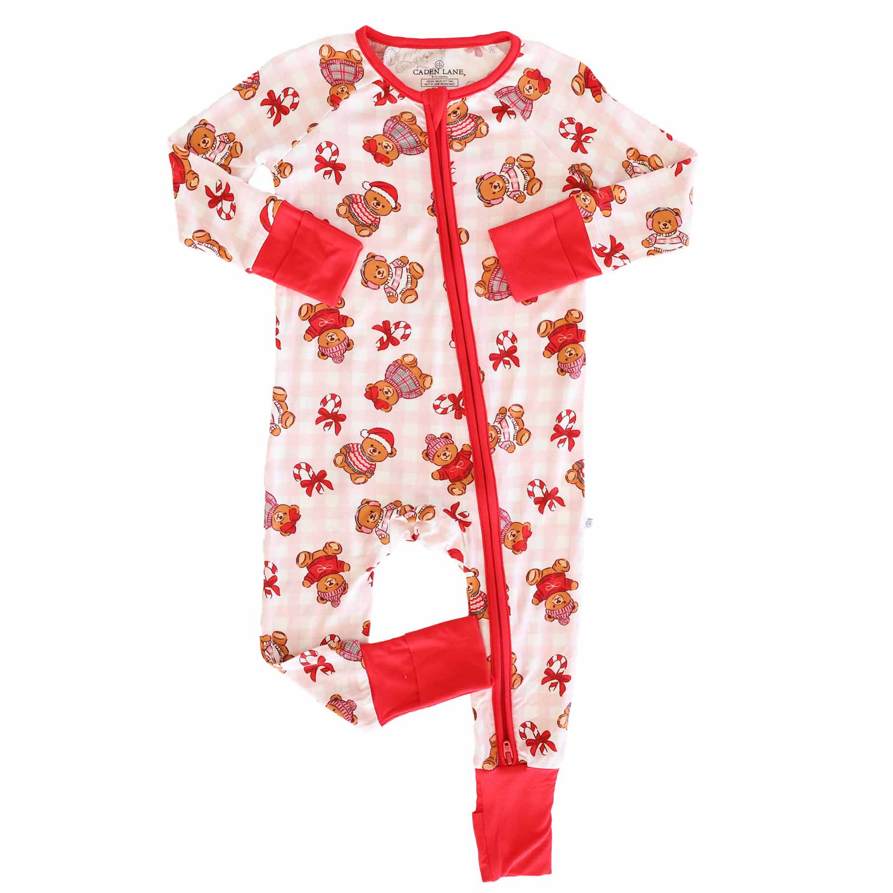 Beary Christmas Convertible Zip Romper | Pink