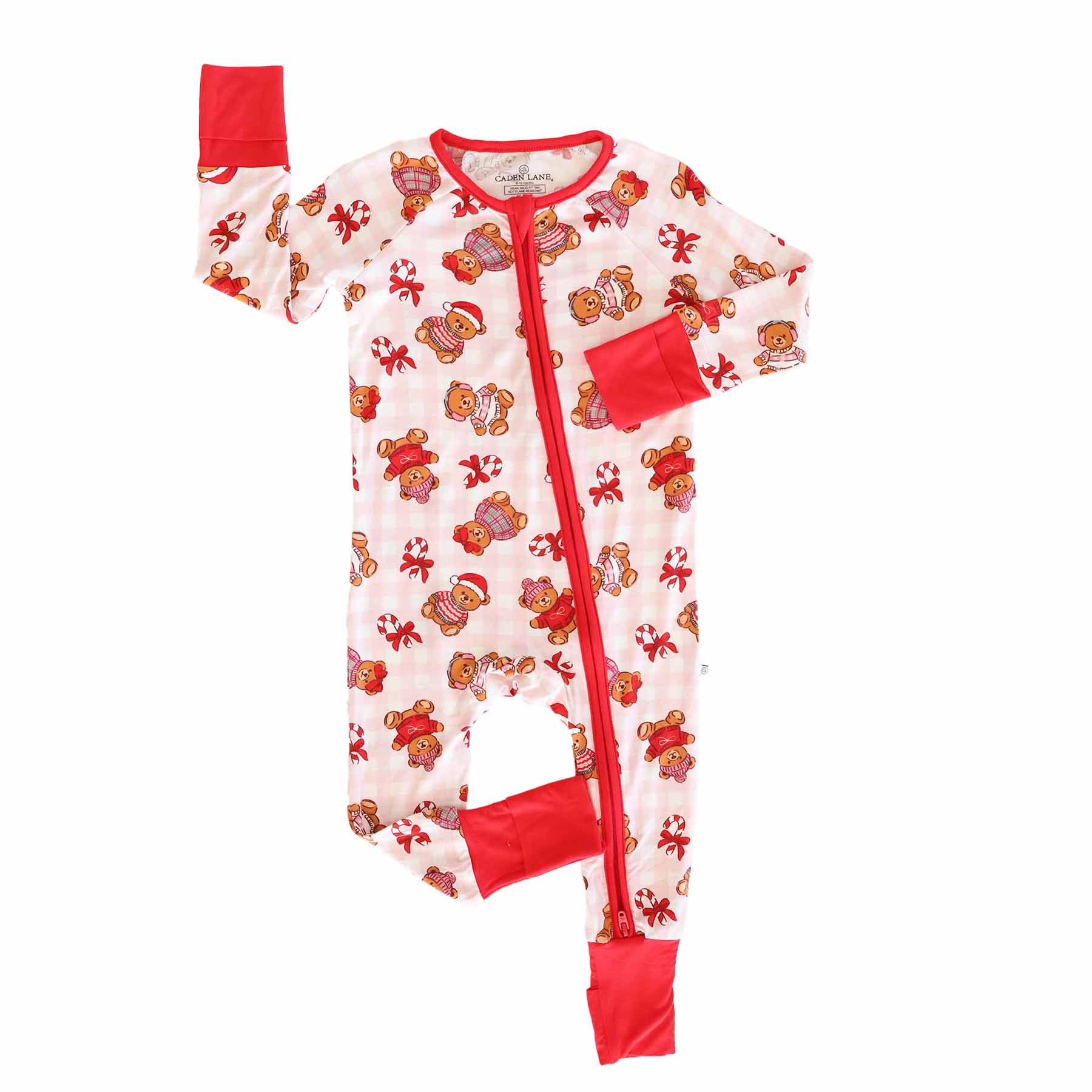 Beary Christmas Convertible Zip Romper | Pink